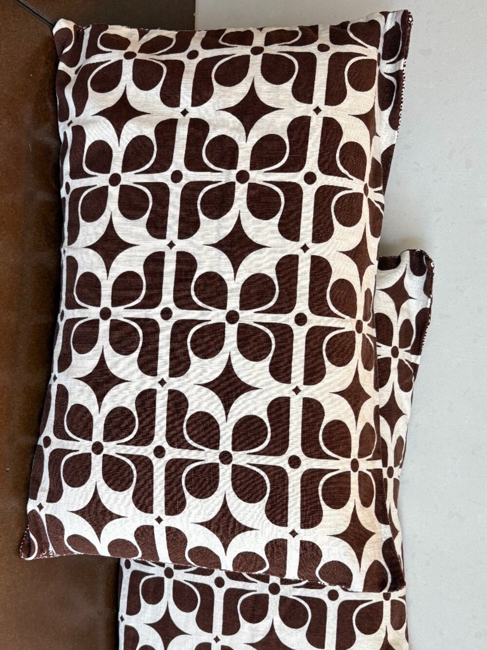2 West Elm Mid-Century Modern Linen/Cotton Pillow Shams 19" x 27"